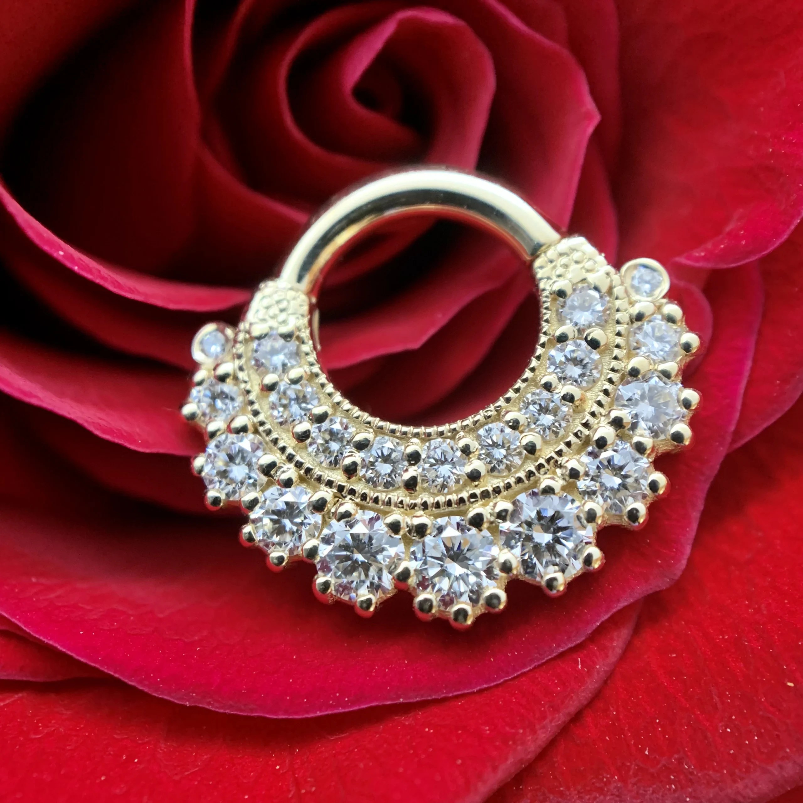 Fine Body Jewelry Gold Piercing Jewelry Midnight Moon