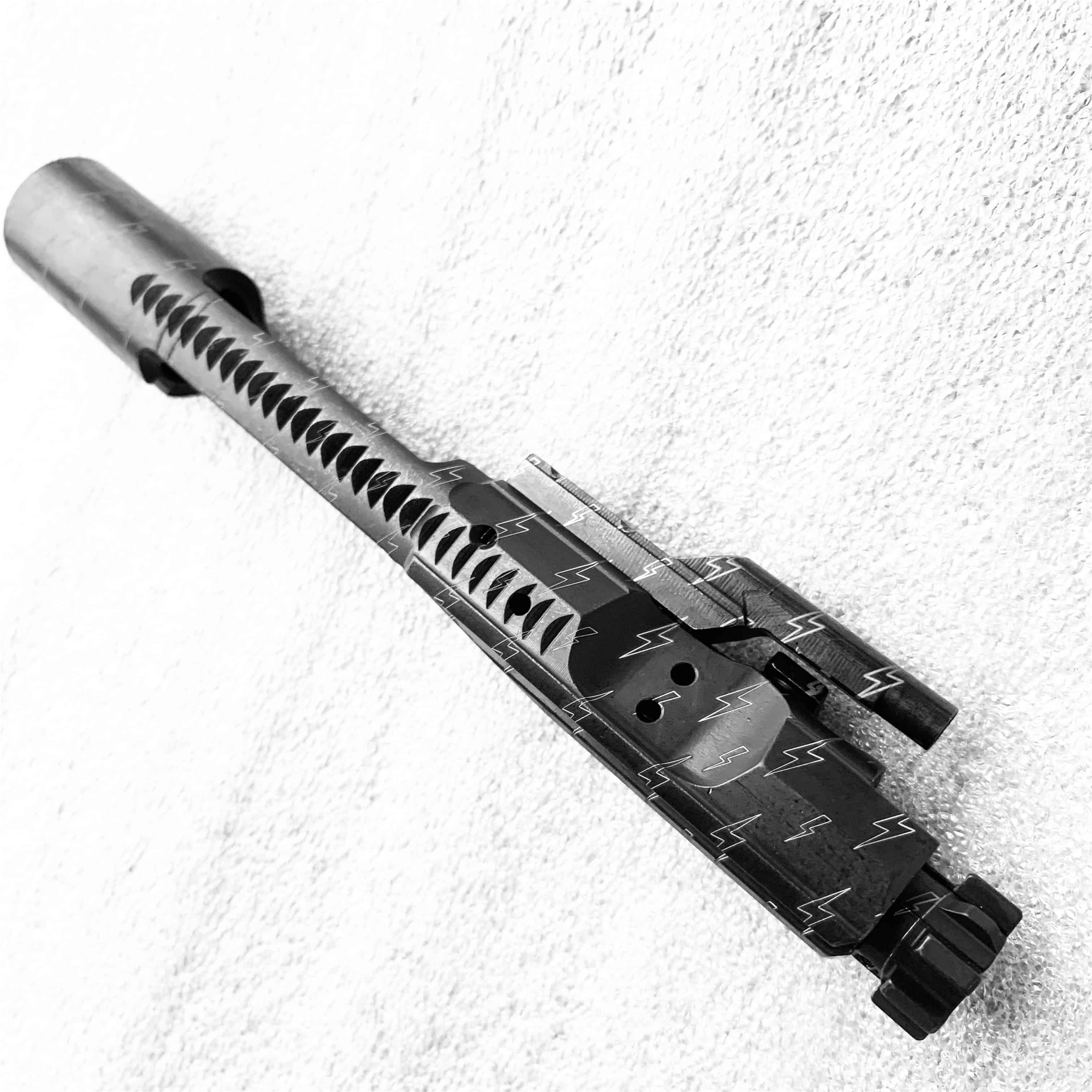 Lightning Bolt custom engraved Ar15 M16 Bolt Carrier Group BCG Mid