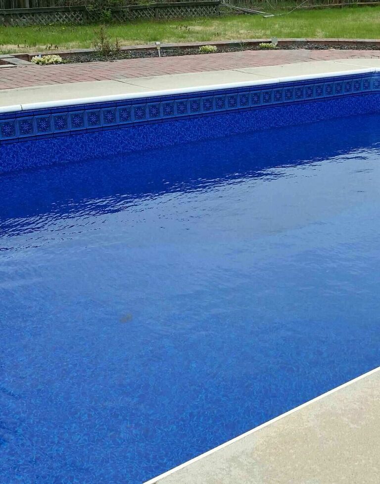 Pattern Rosetta Tile/Ripple Mid State Pool Liners