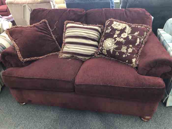 Burgundy Loveseat 50 Midtown Furniture