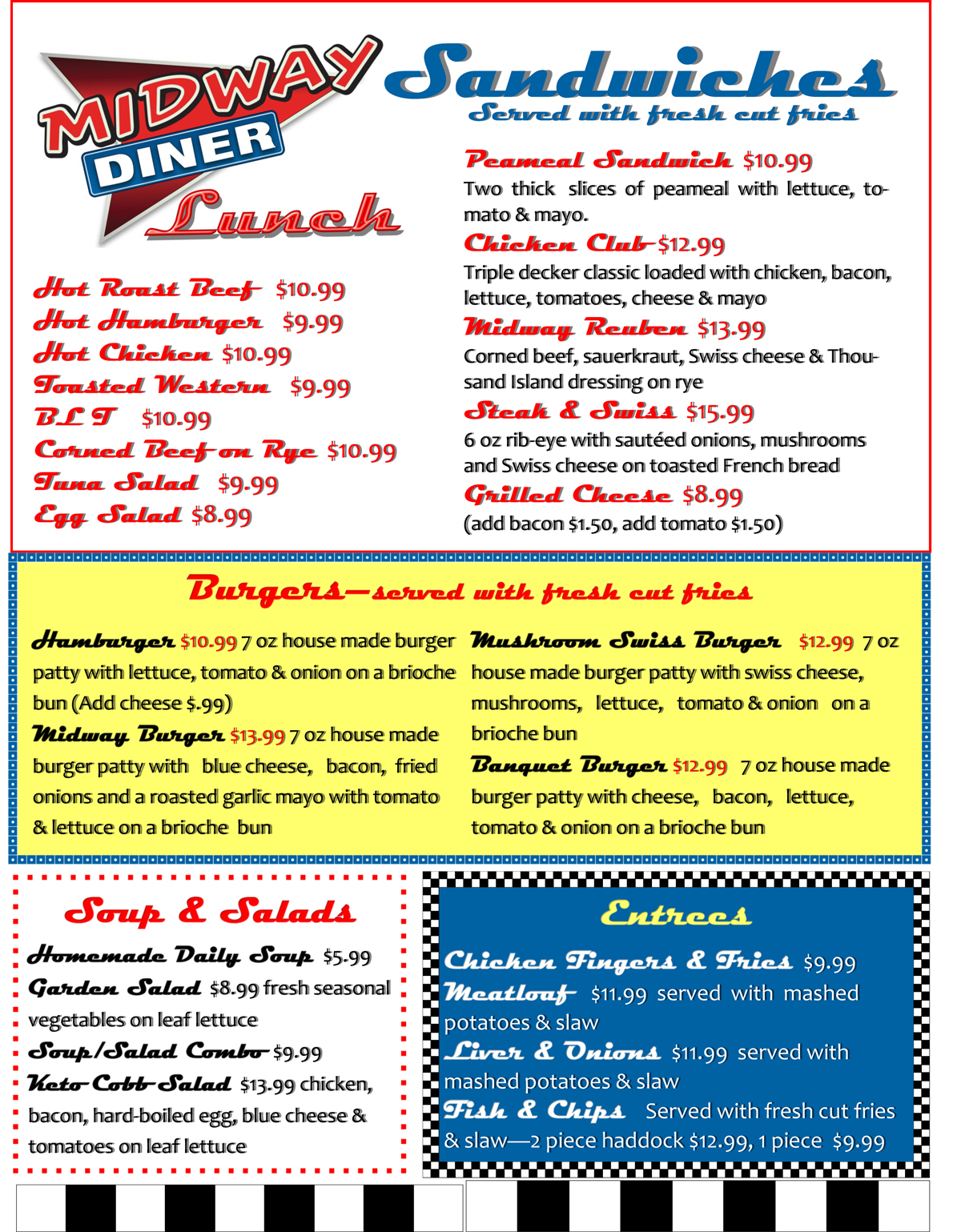 Menus Midway Diner