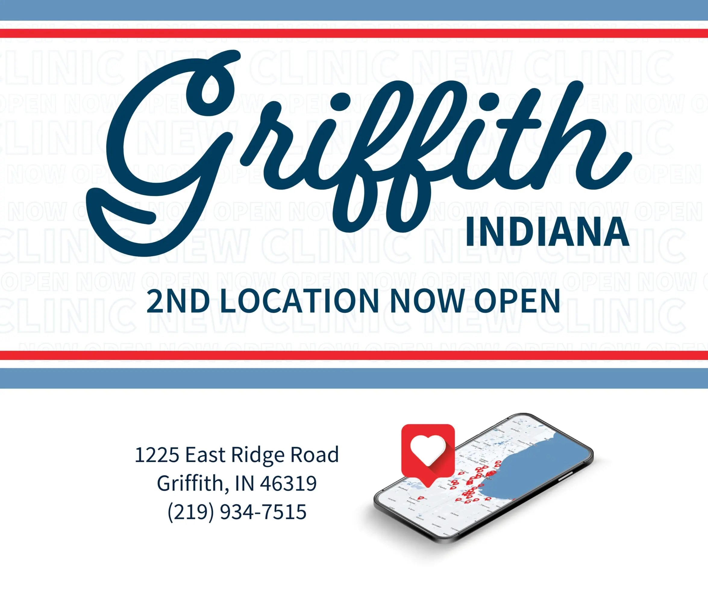 Now Open Griffith next to Walgreens, IN