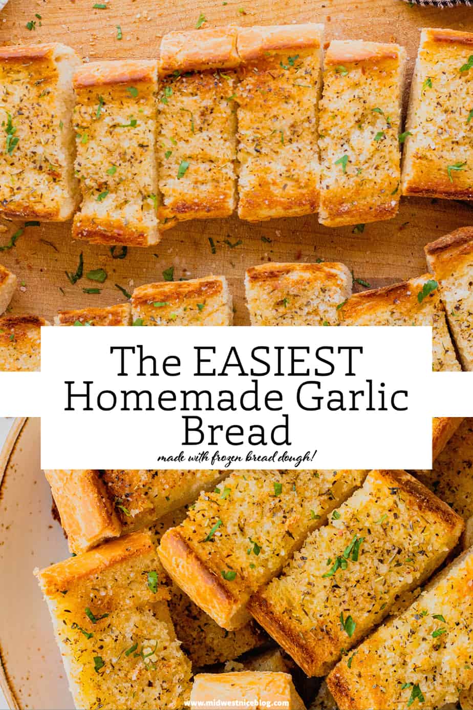 Homemade Garlic Bread (Using frozen bread dough