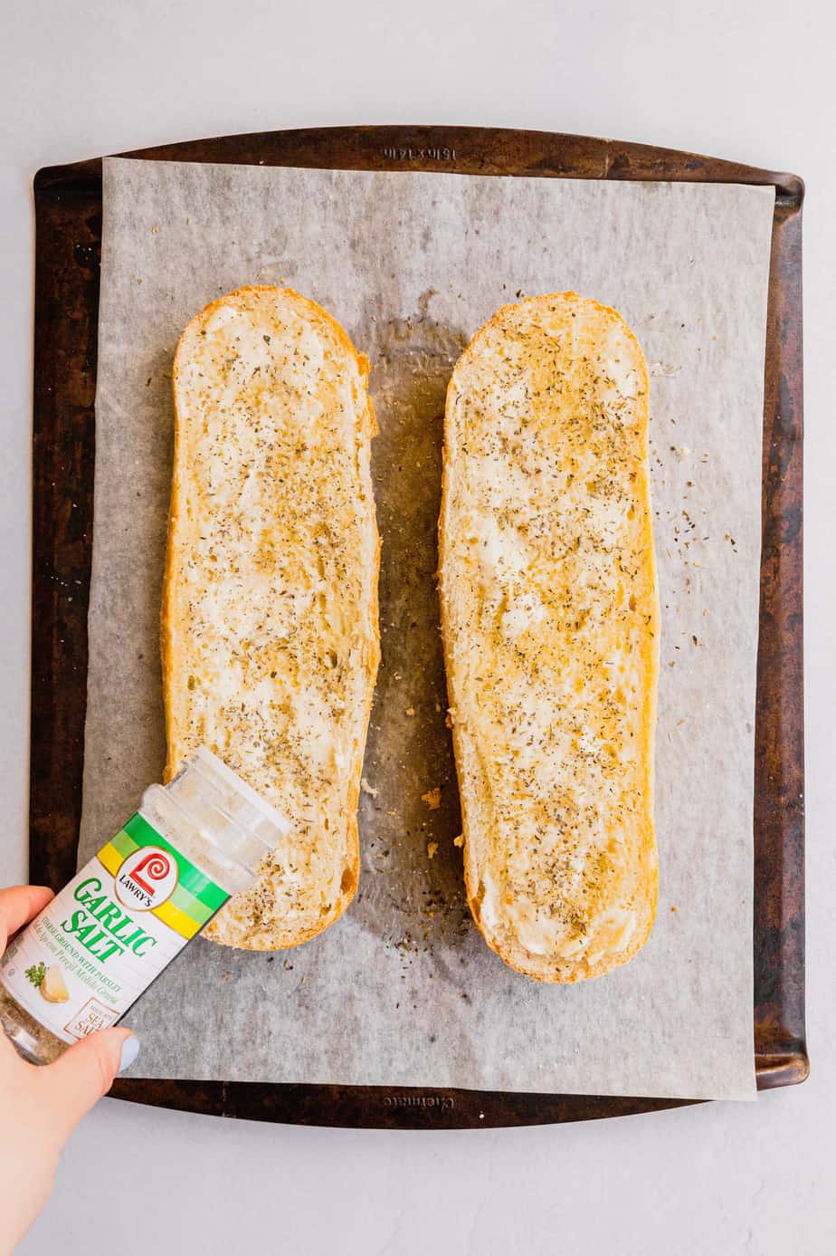 Homemade Garlic Bread (Using frozen bread dough