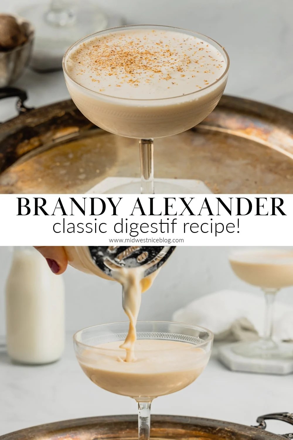 3 Ingredient Brandy Alexander Cocktail Midwest Nice