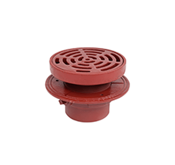 MIFAB floor drain with anchor flange primary and secondary weepholes