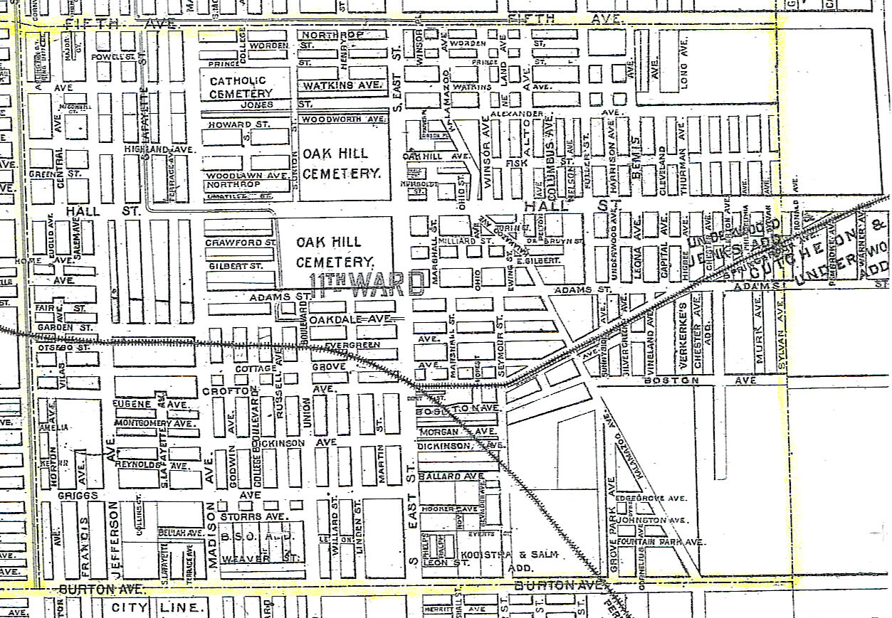 1911 Map of Grand Rapids, Ward Eleven