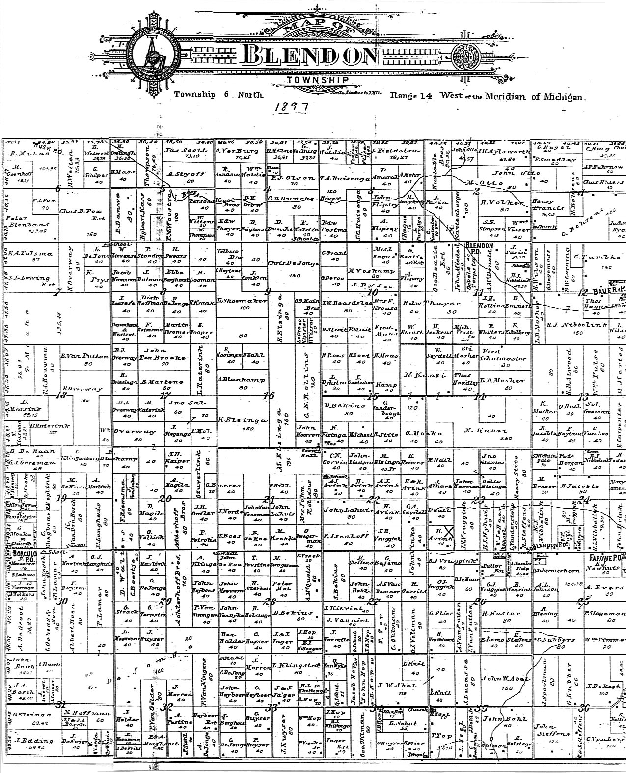 1897 Blendon Township Map