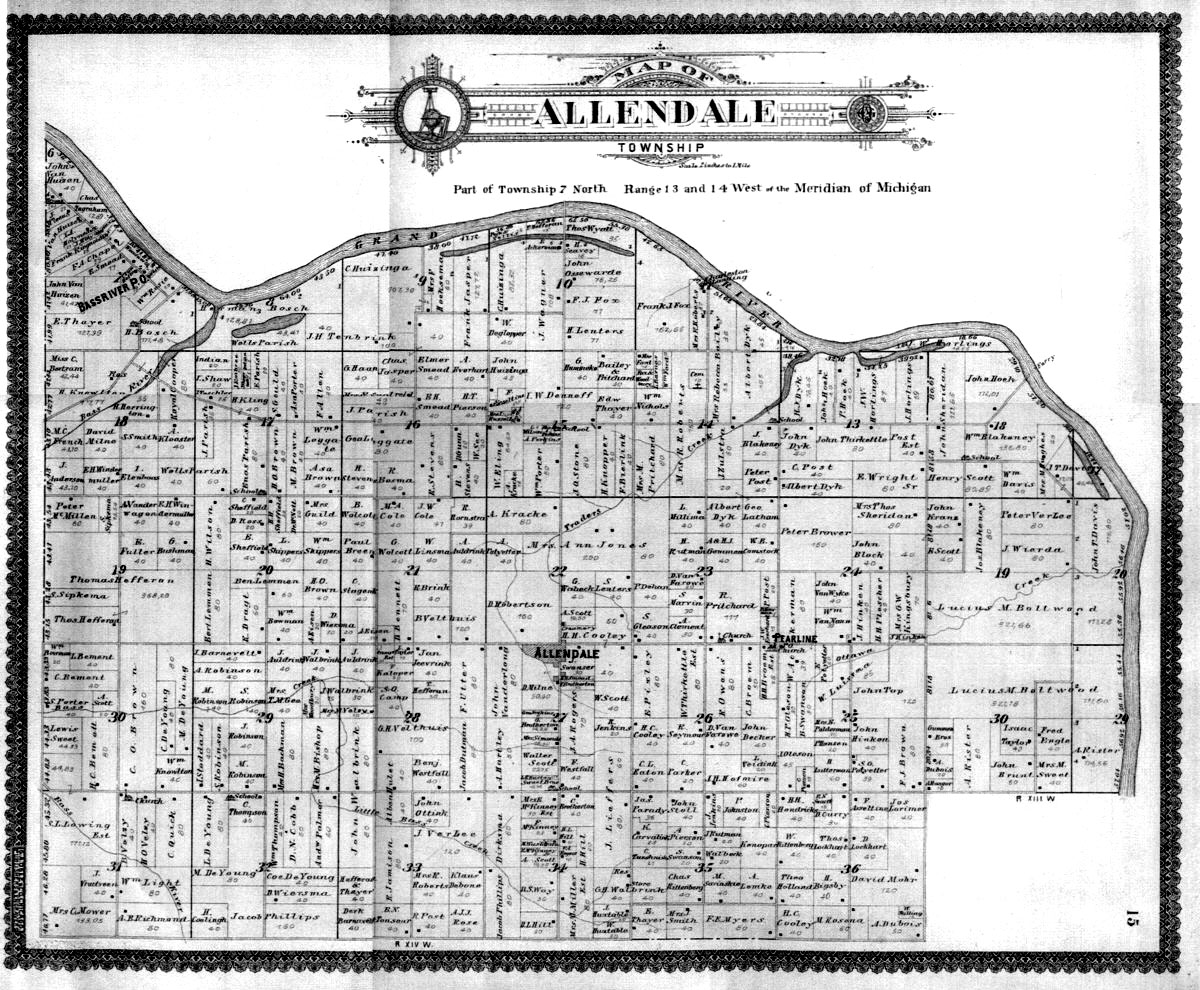 1897 Allendale Township Map