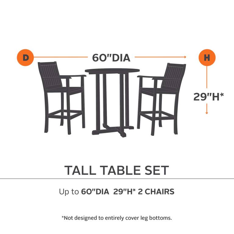 Ravenna Series Tall Table and Chairs Cover Style and Durability