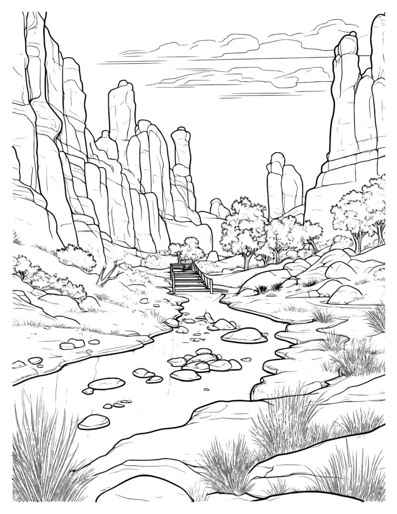 Stunning National Parks Coloring Pages Explore Nature’s Beauty