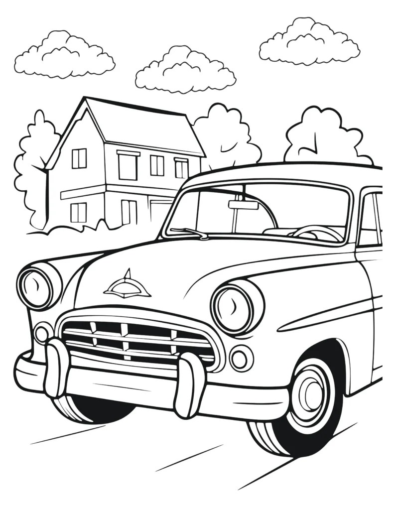 Nostalgic 50s Coloring Pages Free Retro Printables for All Ages