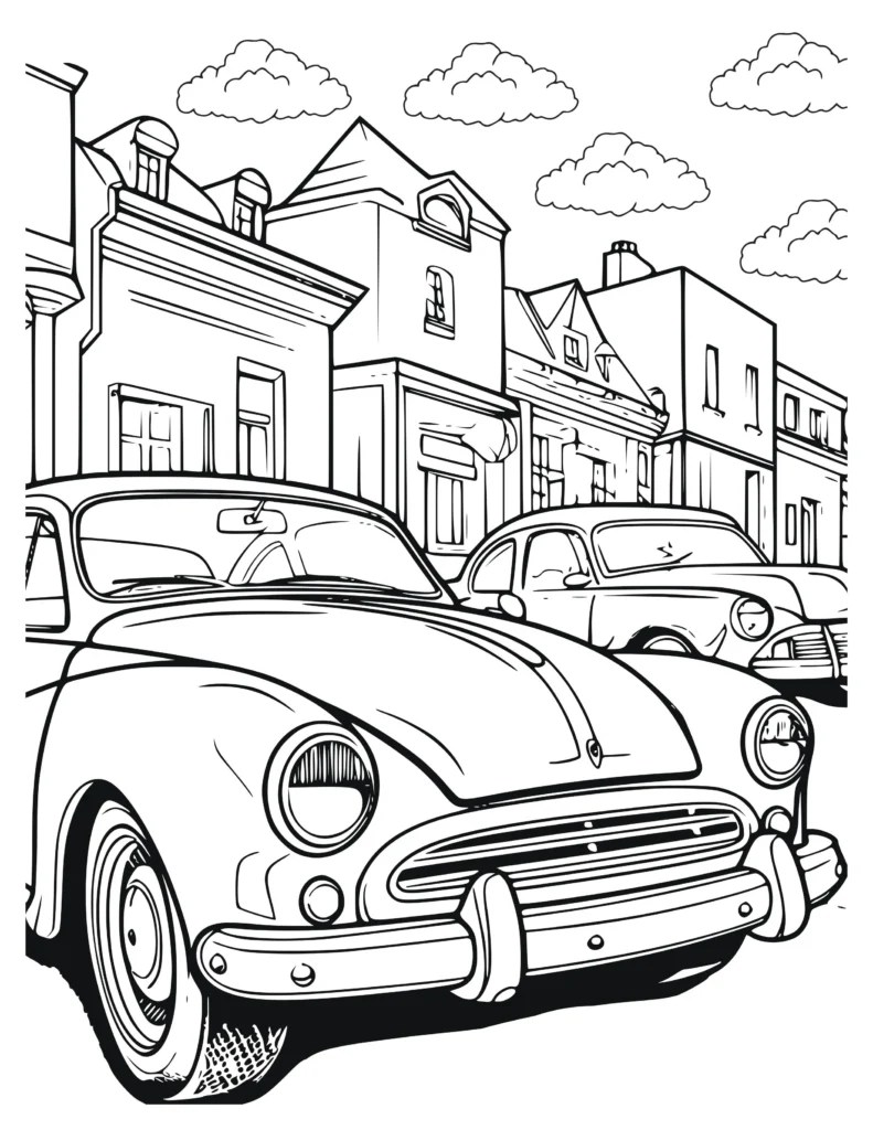 Nostalgic 50s Coloring Pages Free Retro Printables for All Ages