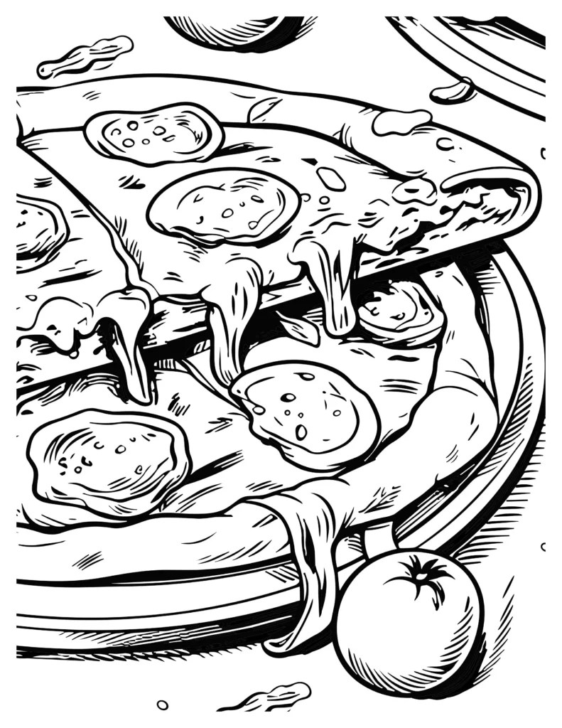 Fun Pizza Coloring Pages Delicious Designs to Spark Creativity