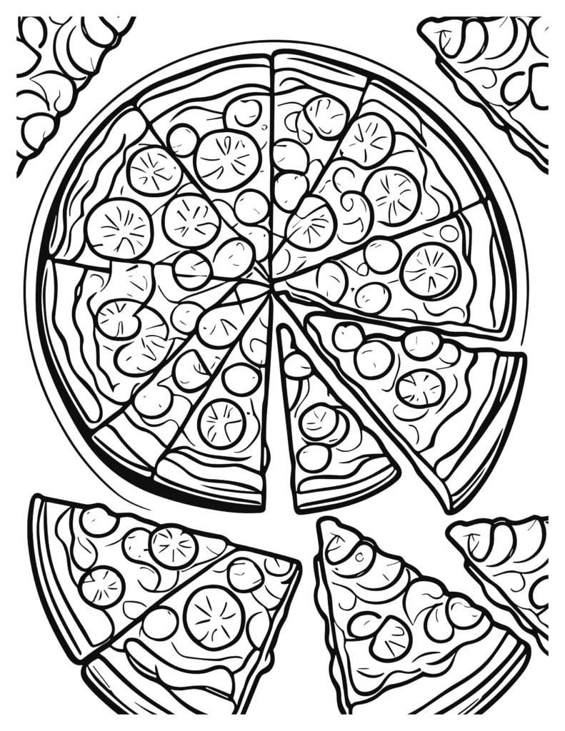 Fun Pizza Coloring Pages Delicious Designs to Spark Creativity