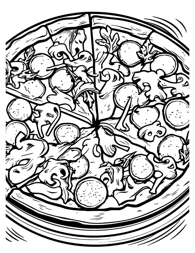 Fun Pizza Coloring Pages Delicious Designs to Spark Creativity