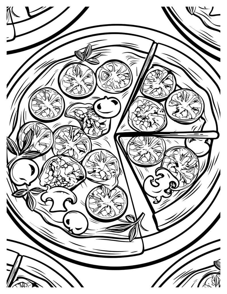 Fun Pizza Coloring Pages Delicious Designs to Spark Creativity