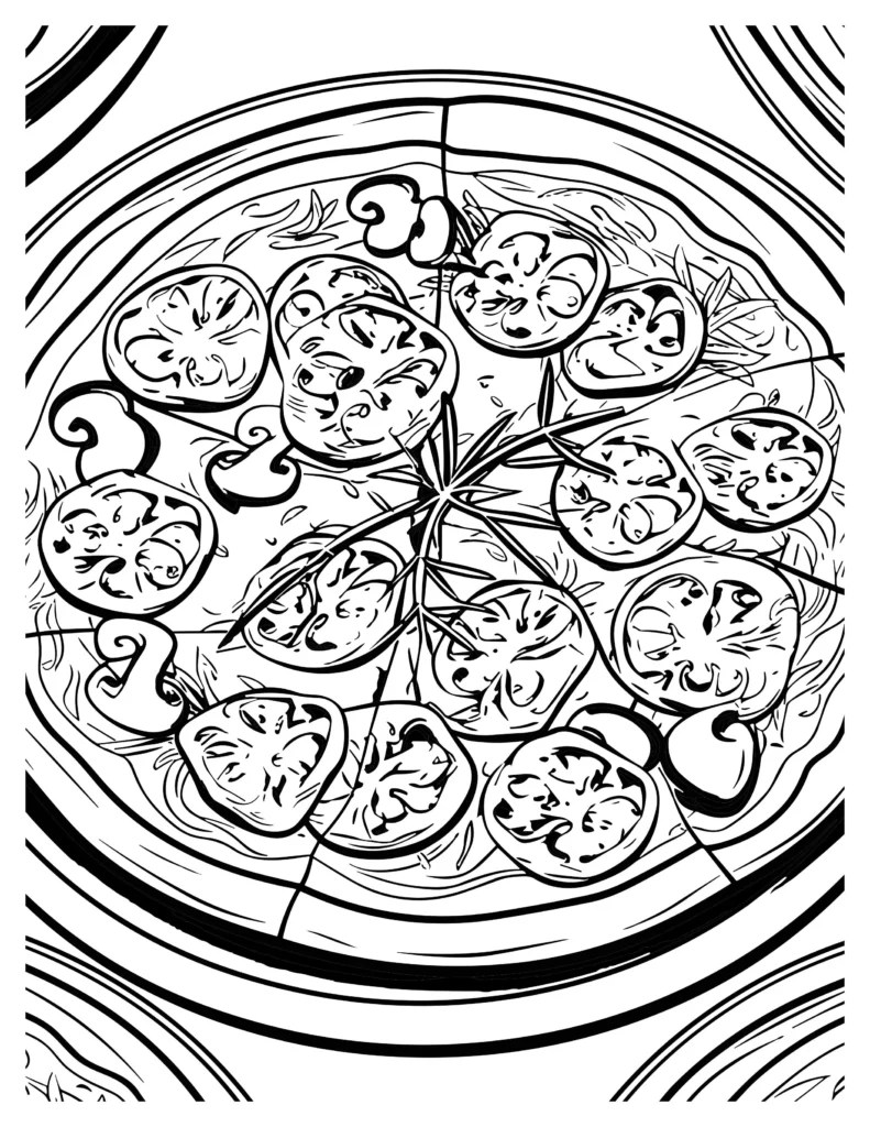 Fun Pizza Coloring Pages Delicious Designs to Spark Creativity