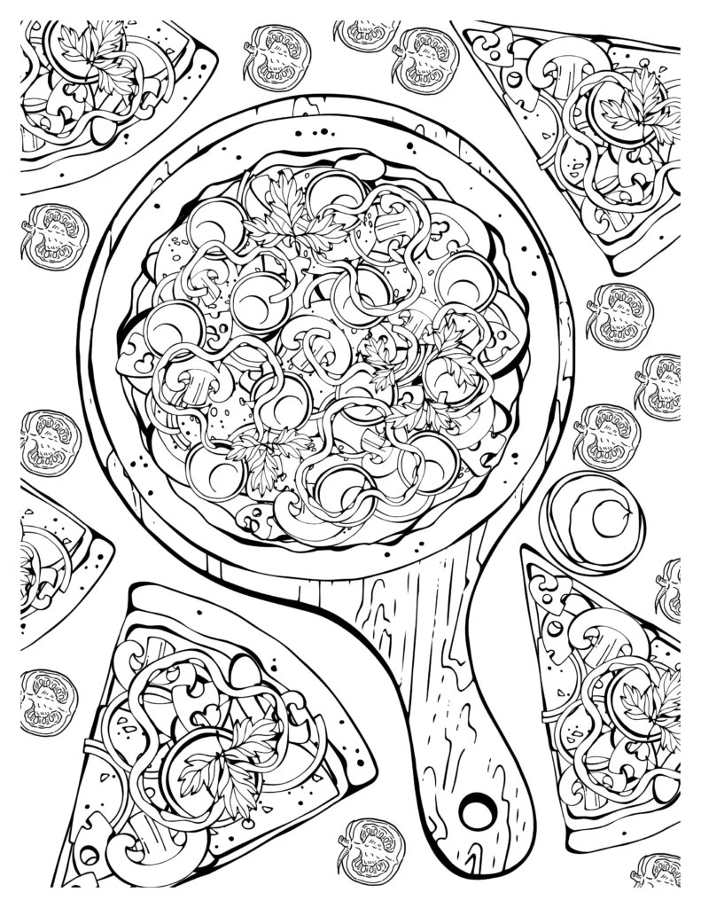 Fun Pizza Coloring Pages Delicious Designs to Spark Creativity