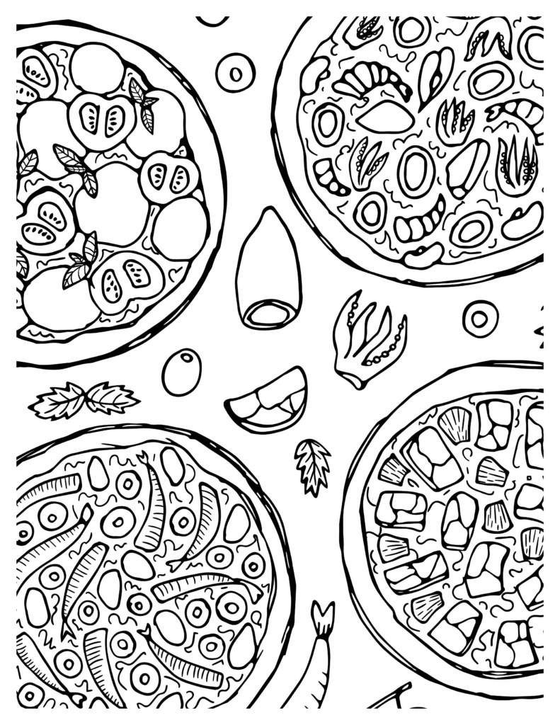 Fun Pizza Coloring Pages Delicious Designs to Spark Creativity