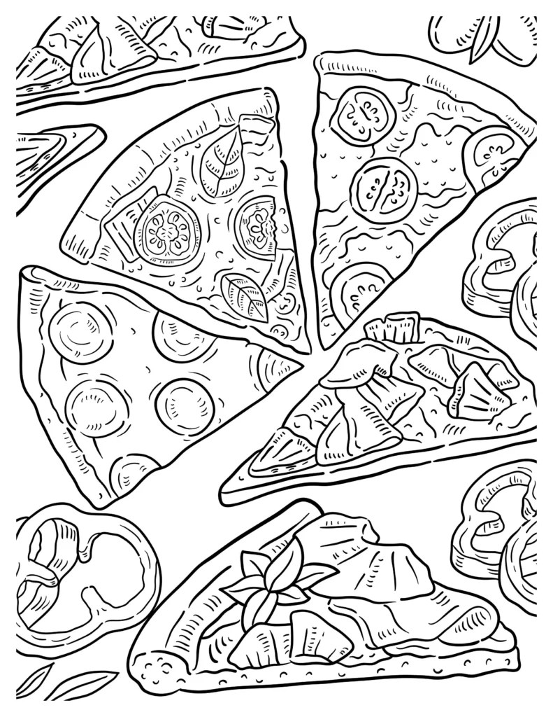 Fun Pizza Coloring Pages Delicious Designs to Spark Creativity