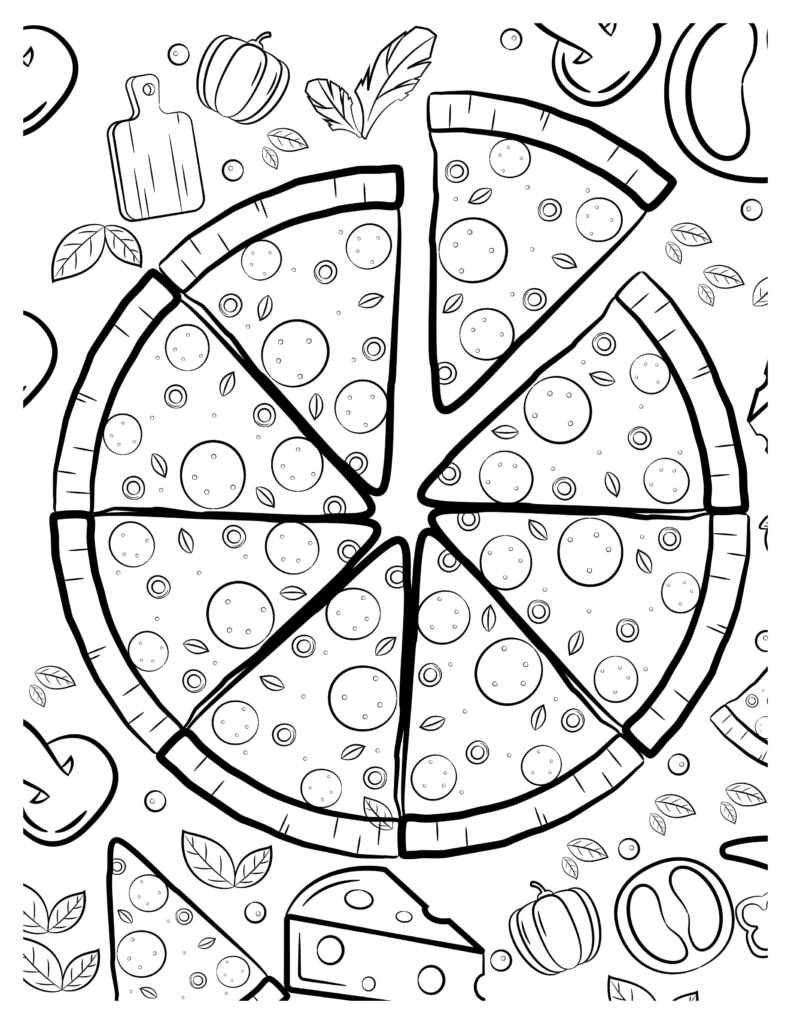 Fun Pizza Coloring Pages Delicious Designs to Spark Creativity