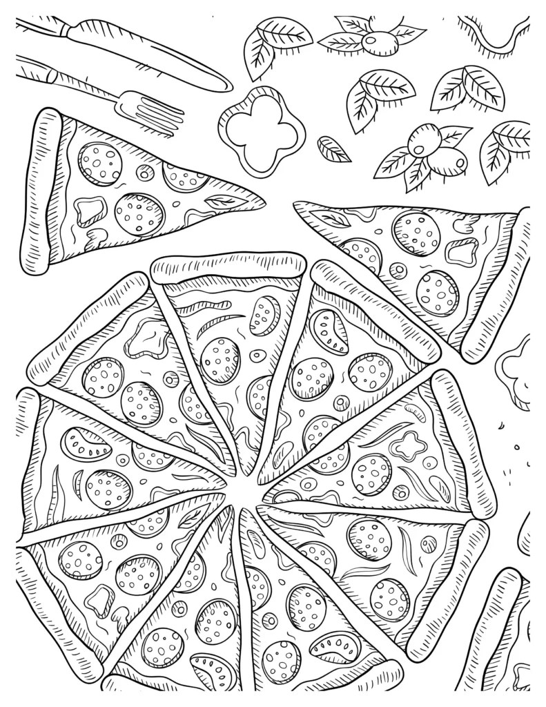 Fun Pizza Coloring Pages Delicious Designs to Spark Creativity