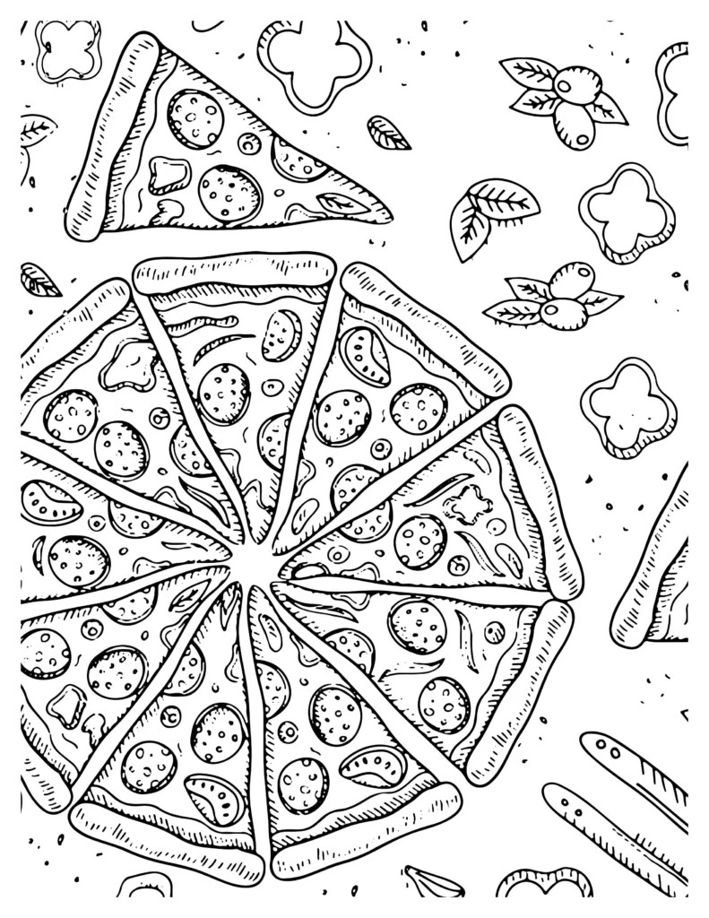 Fun Pizza Coloring Pages Delicious Designs to Spark Creativity