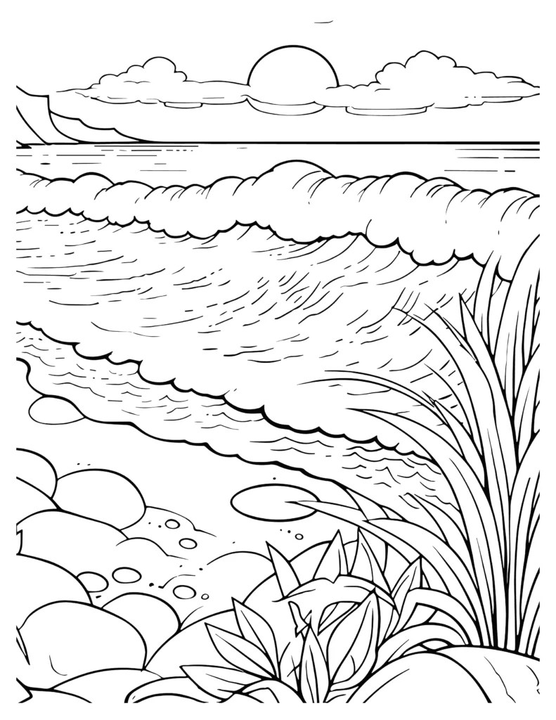 Water Coloring Pages Themed Coloring Sheets For Kids