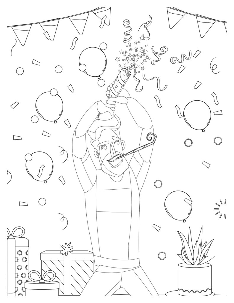 30th Birthday Coloring Pages Printable Birthday Coloring Sheets