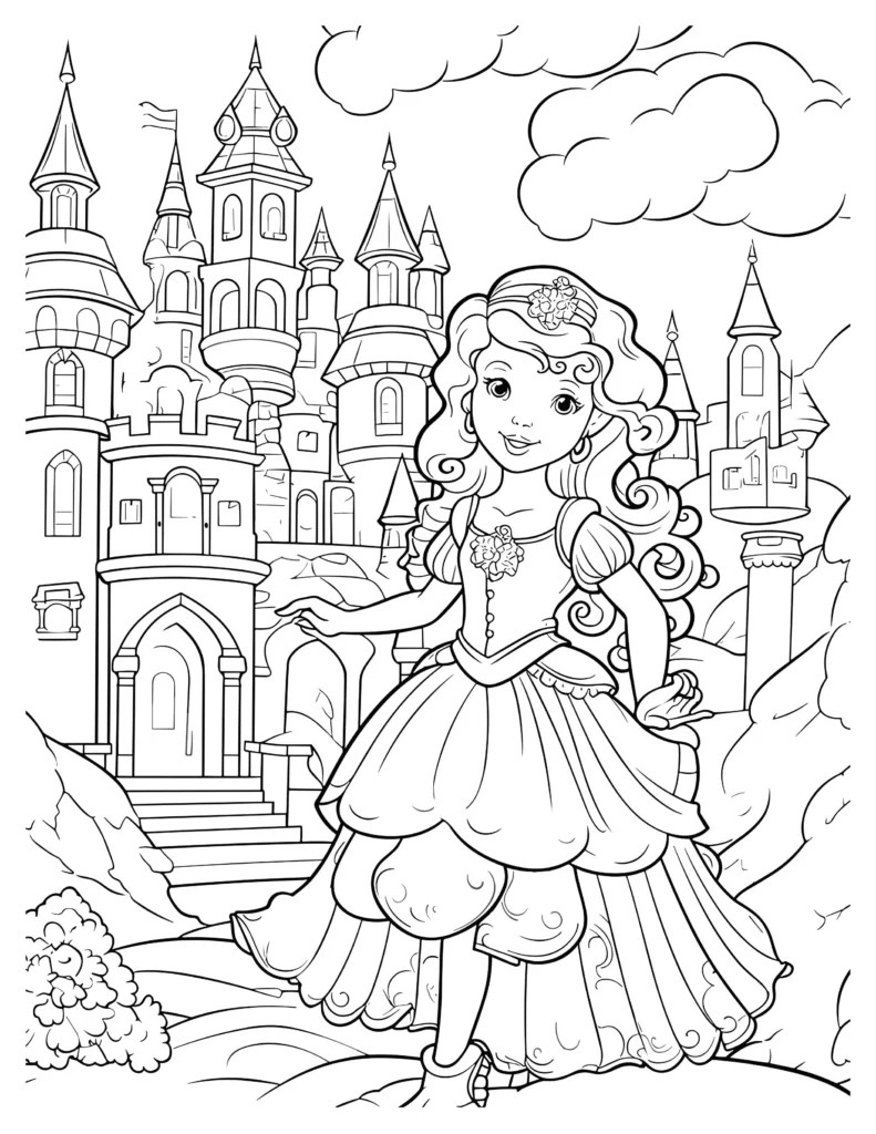 Enchanted Castle Coloring Pages Kids' Favorite