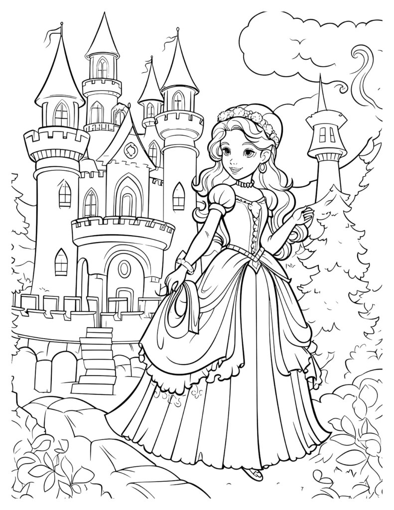 Enchanted Castle Coloring Pages Kids' Favorite