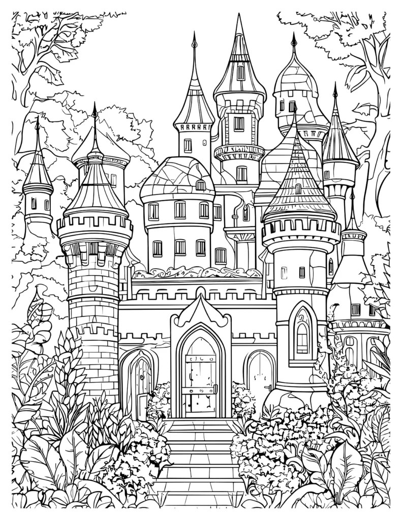 Enchanted Castle Coloring Pages Kids' Favorite
