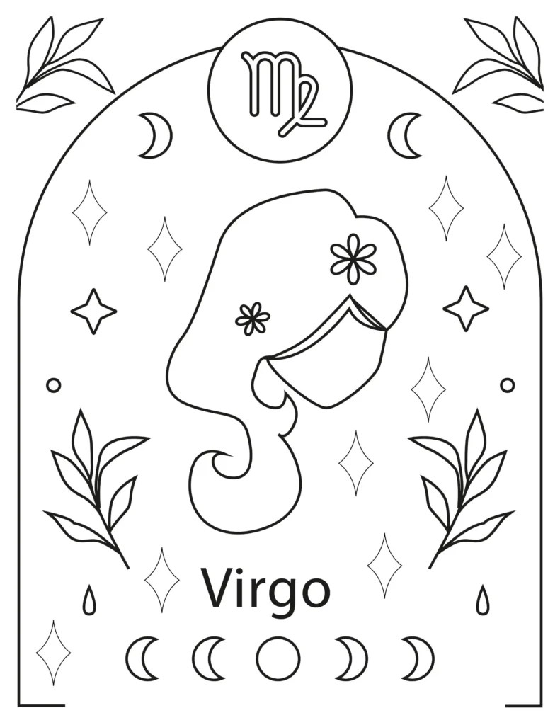 Virgo Coloring Pages Zodiac Sign Fun for All Ages