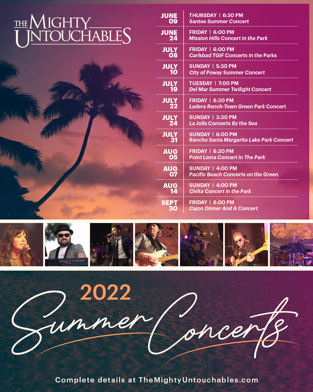 Summer Concerts 2022! The Mighty Untouchables Band