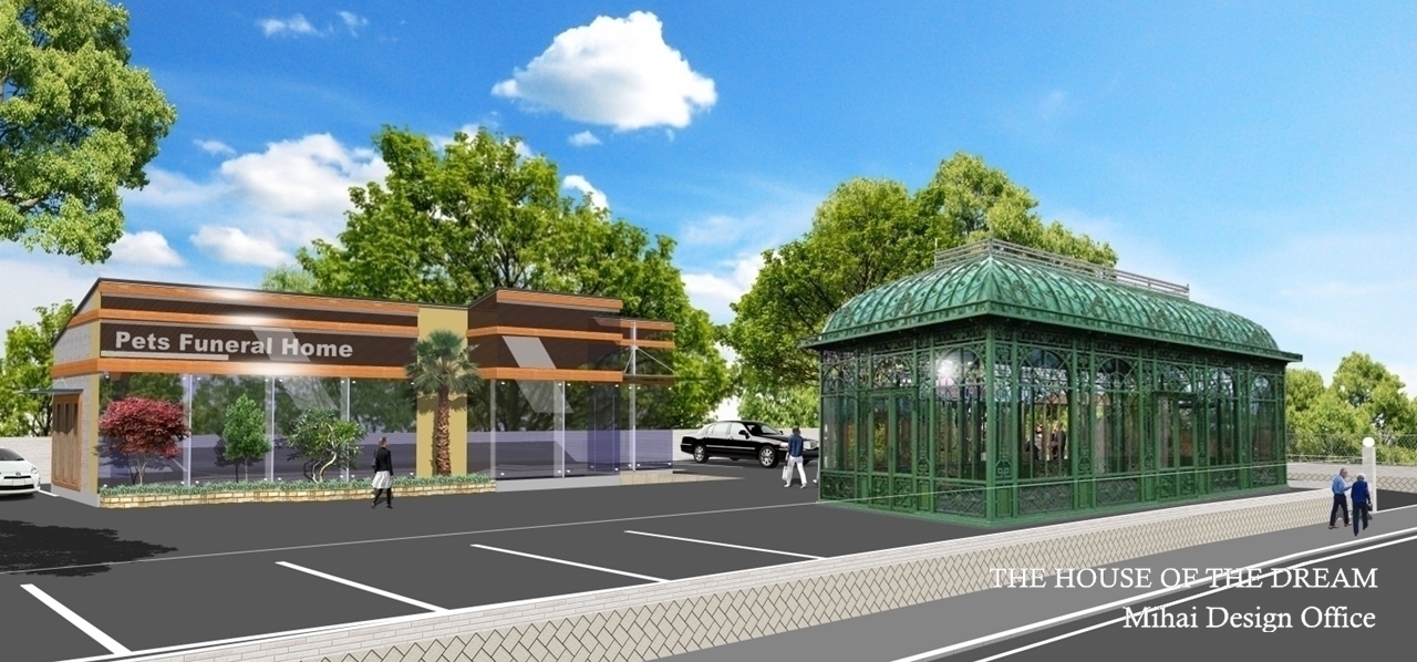 ペット葬儀場建築パース・葬儀場建築パース・葬祭センター建築パース