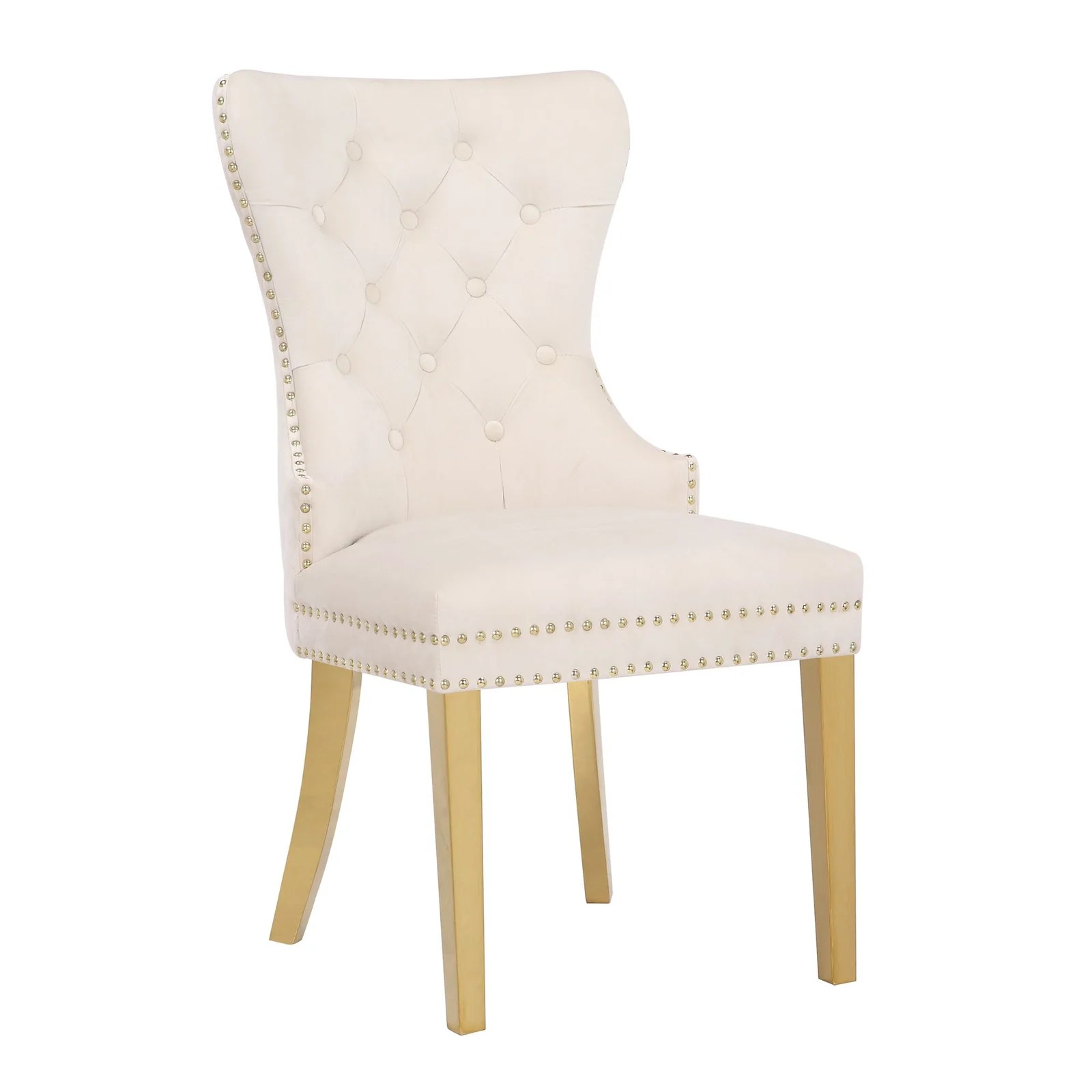 Buy Online Kiana Cream Chair with Gold Legs in UK MiHome UK