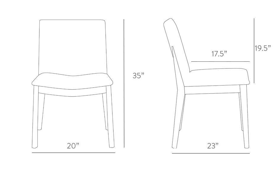 Vanessa leather dining Mikaza Meubles modernes Montreal Modern