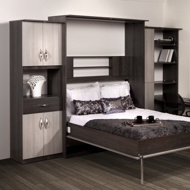 Milanna Murphy bed and desk combo Mikaza Meubles modernes Montreal Modern furniture Ottawa.