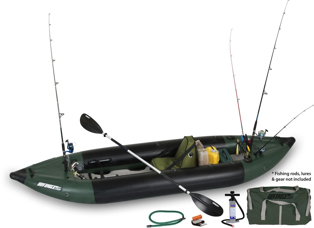 Sea Eagle 350fx Deluxe Solo Explorer Fishing Package Inflatable Kayak