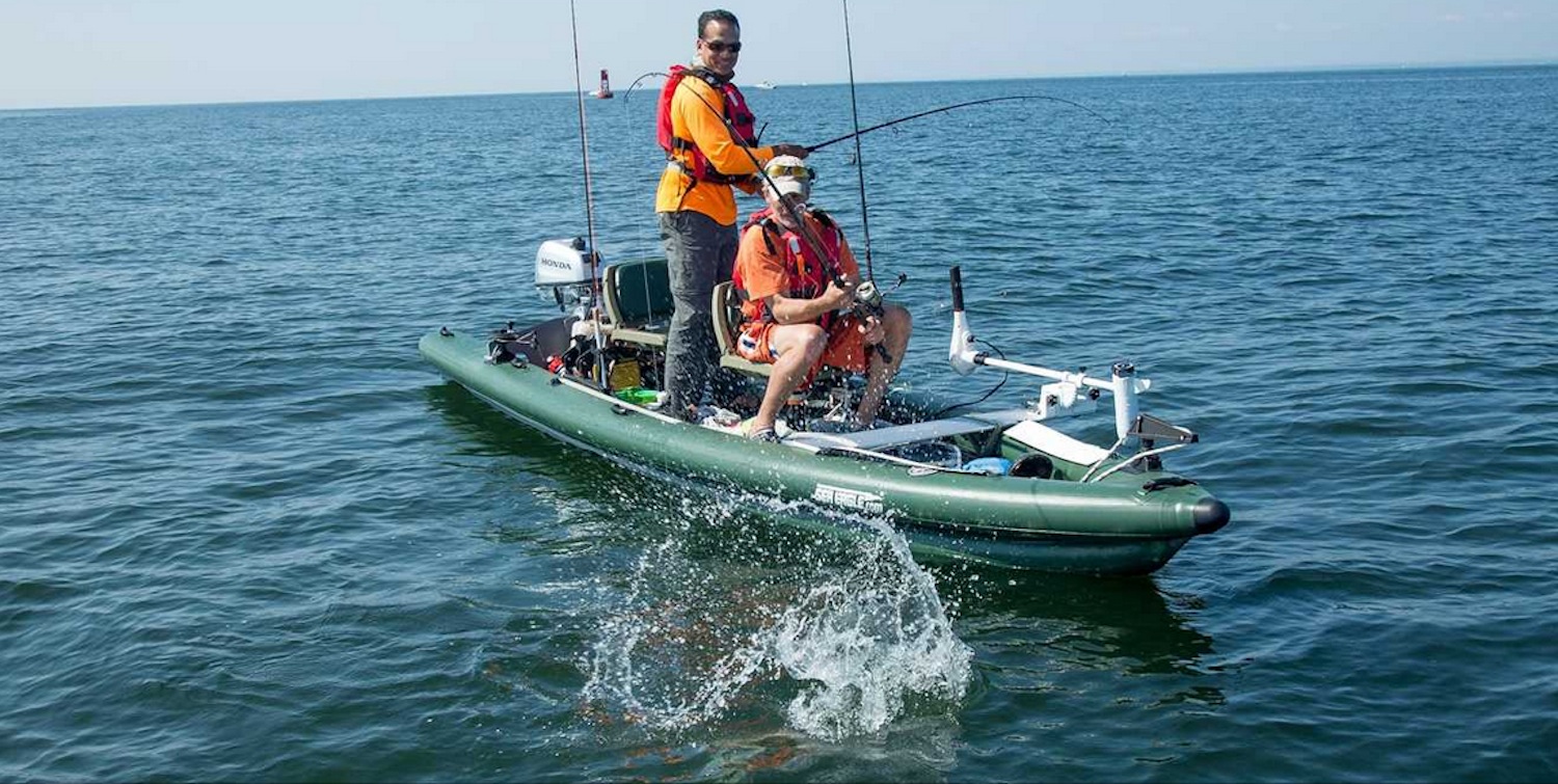 Sea Eagle FSK16 2Person Swivel Seat Pkg Fish Skiff Boat Inflatable