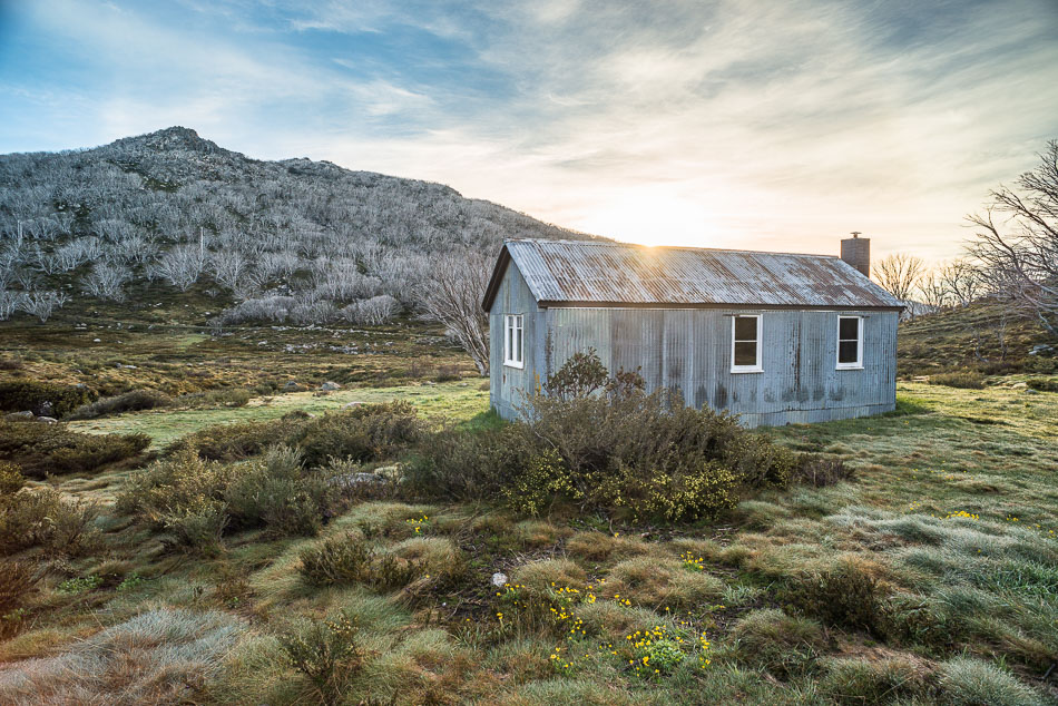 Whites River Hut at sunrise