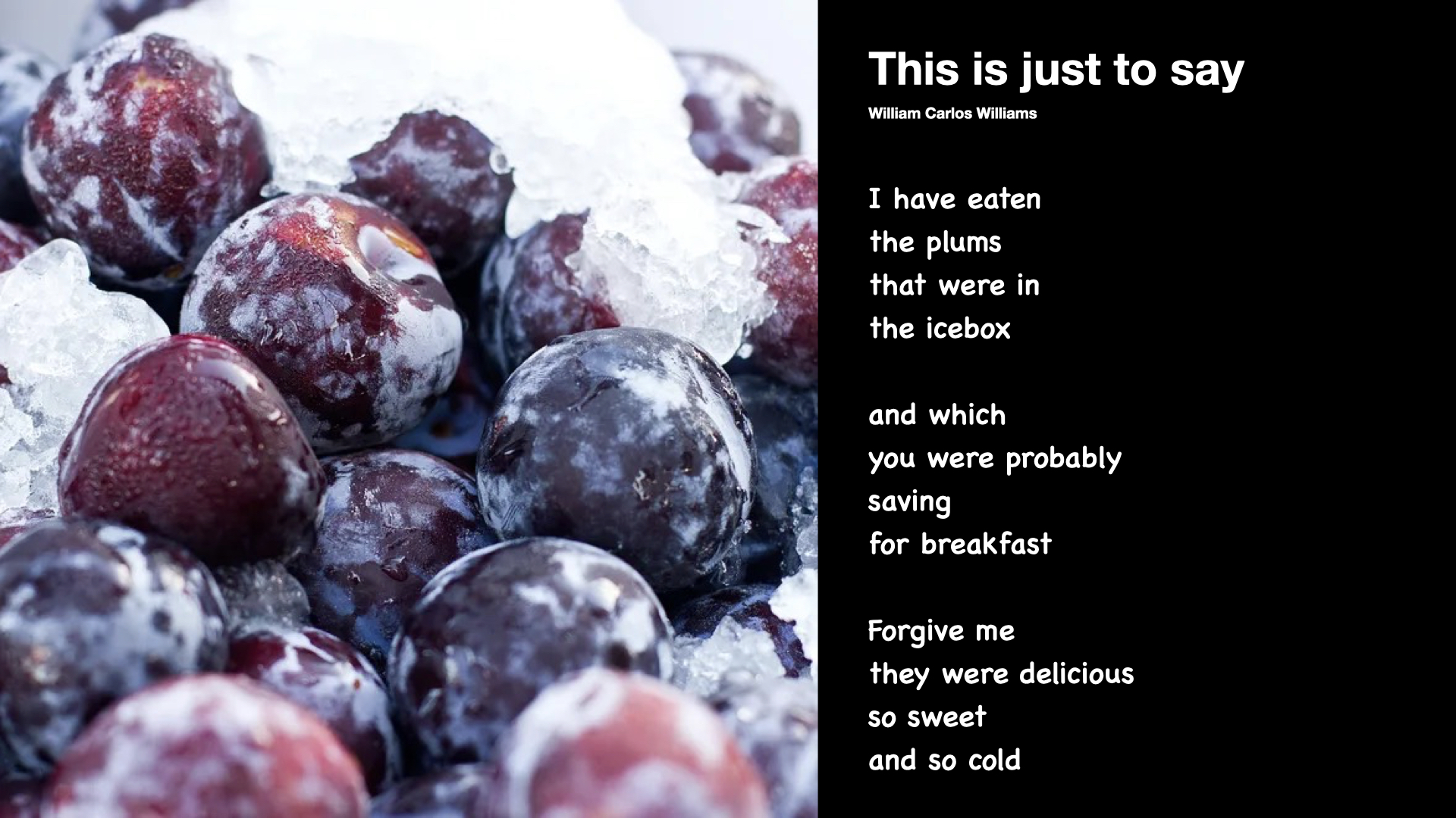 This is just to say Mike Finn's Fiction