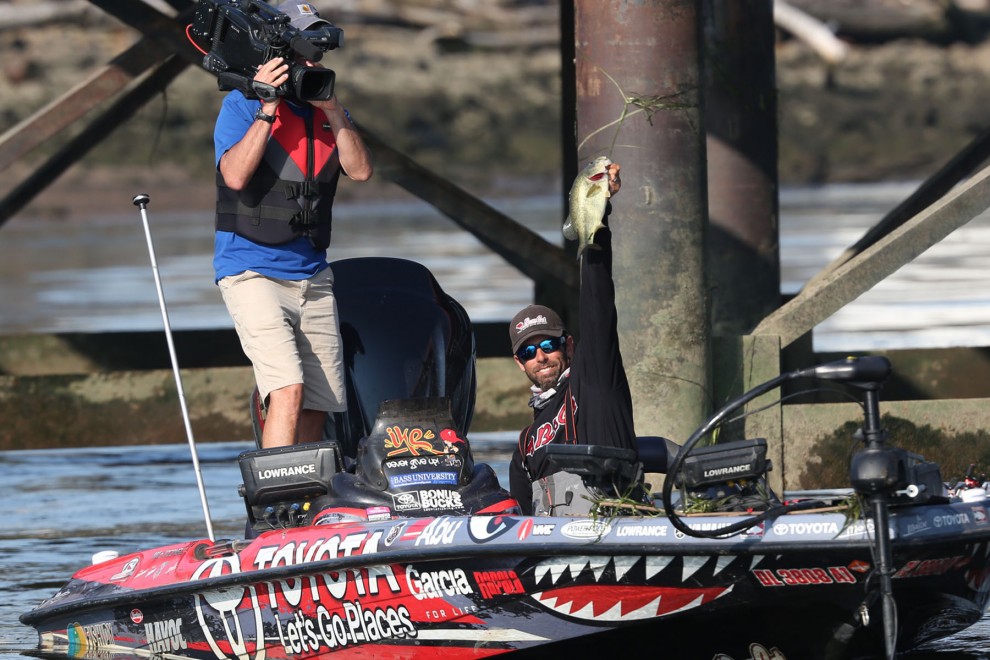 A Big Delaware River Bass Fishing Photo