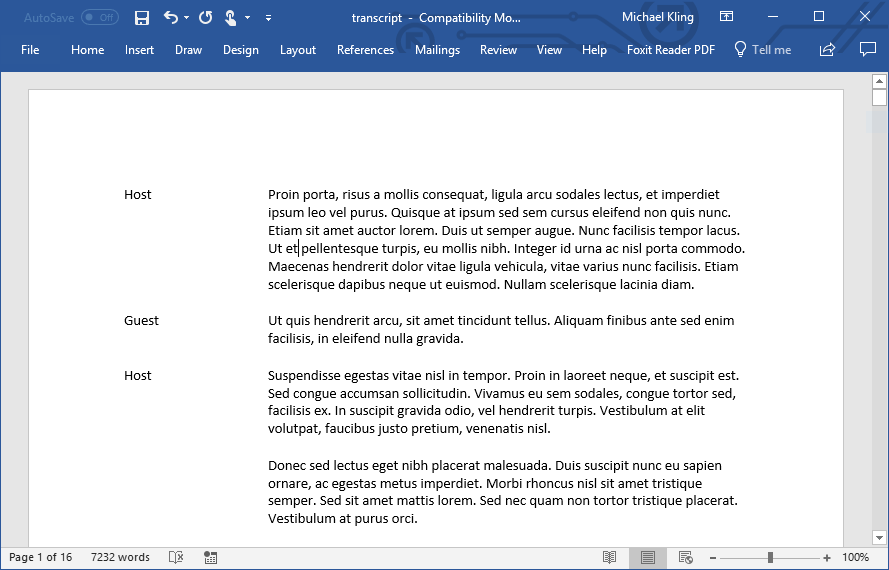 Translating an Interview Transcript to HAML with Excel Macros