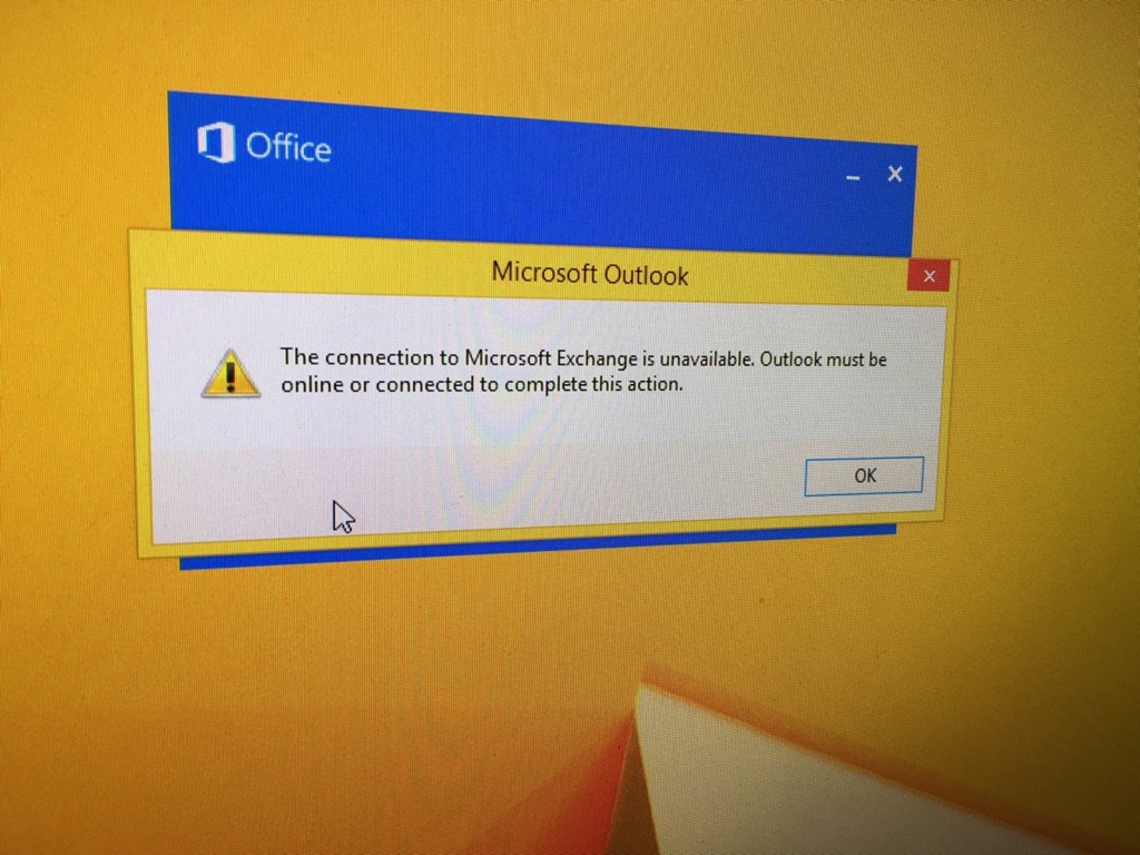 Fix Microsoft Outlook Exchange Is Unavailable, Outlook Must Be Online