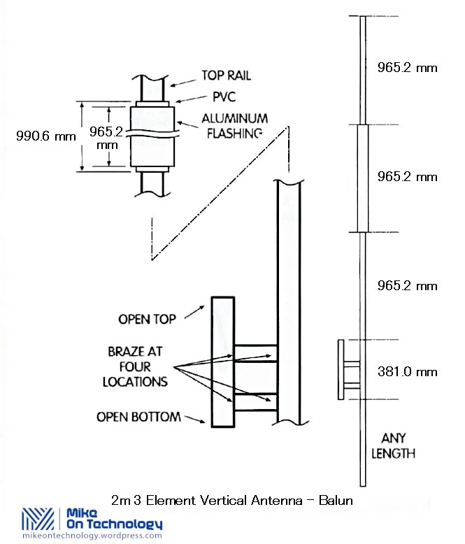3 Element JPole Collinear 145Mhz Antenna Mike on Technology