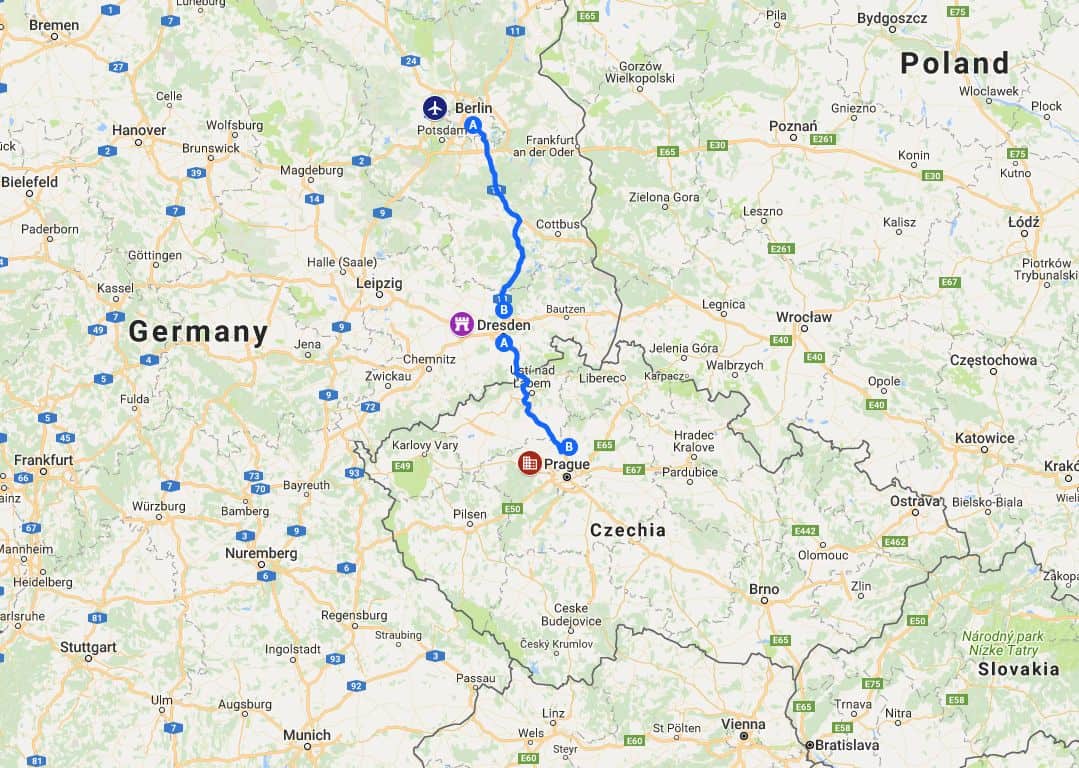Autobahn Driving Berlin, Dresden, and Prague at Ludicrous Speed