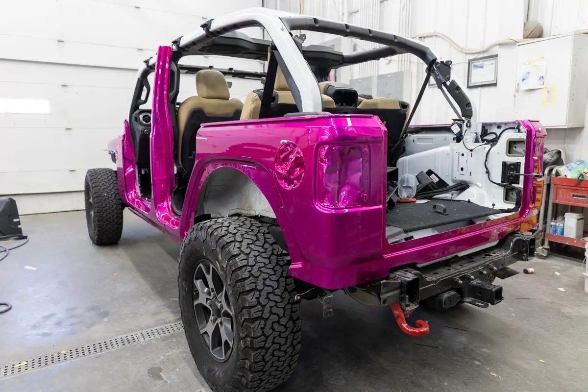 Hot Pink Jeep Rubicon Paint Mike's Collision