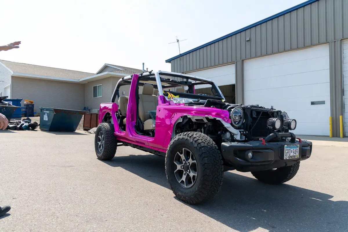 Hot Pink Jeep Rubicon Paint Mike's Collision